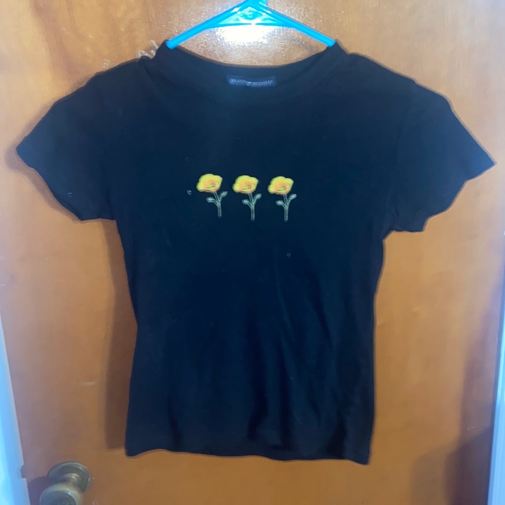 Brandy Melville black crop shirt